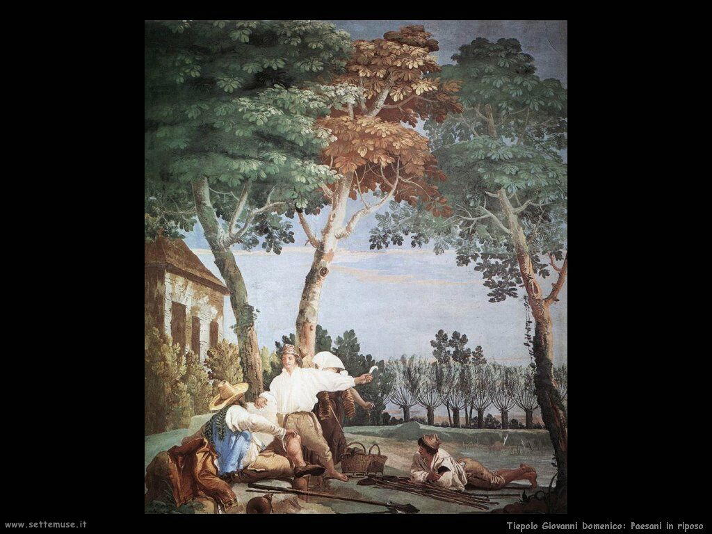 Tiepolo Giovanni Domenico Paesani in riposo