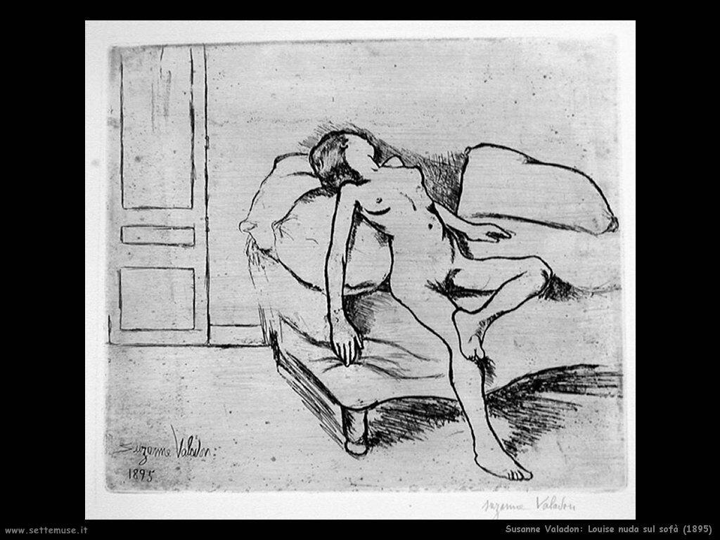 Valadon Susanne Louise nuda sul sofà (1895)