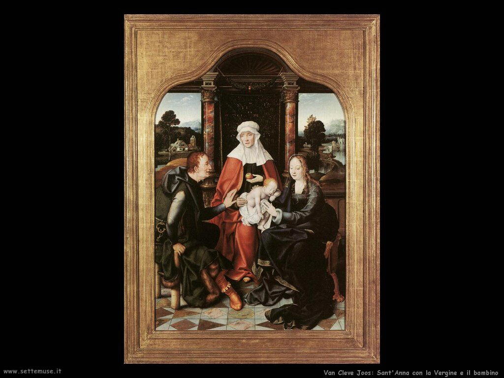 Van Cleve Joos Sant'Anna con la Vergine ed il Bambino
