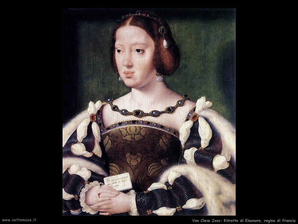 Van Cleve Joos Ritratto di Eleonora Regina di Francia