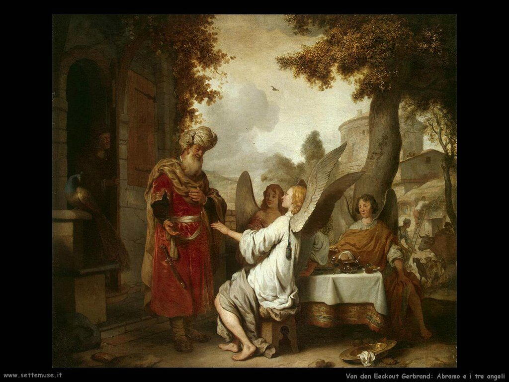 Van Den Eeckhout Gerbrand Abramo ed i tre Angeli