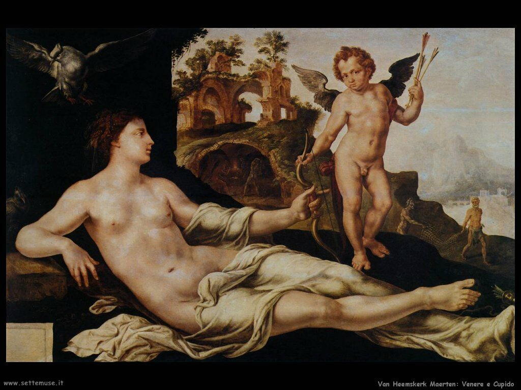 Venere e Cupido Van Heemskerck Maerten 