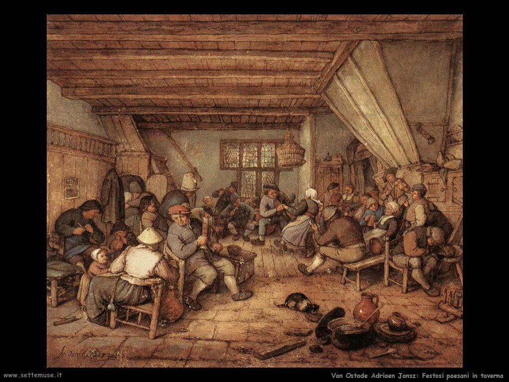 Contadini che festeggiano in una taverna Van Ostade Adriaen Jansz 