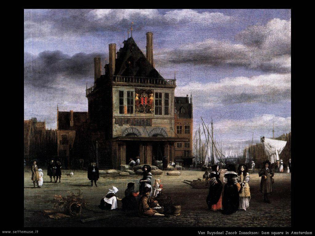 Piazza Dam di Amsterdam (dettaglio) Van Ruysdael Jacob Isaackszon 