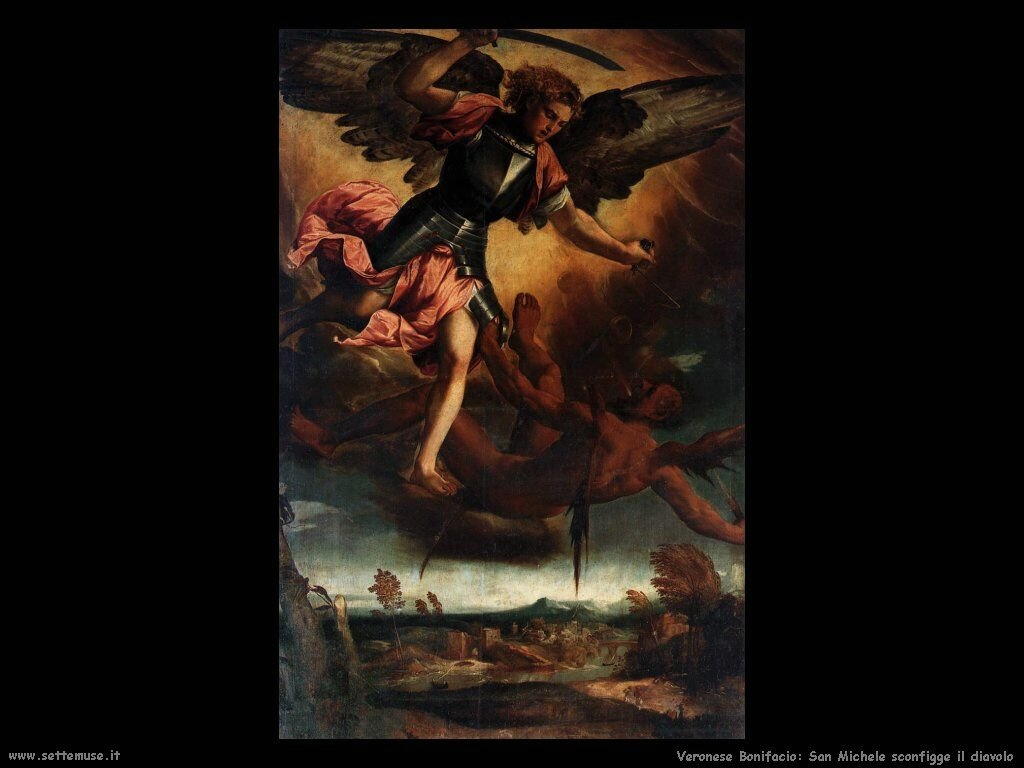 San Michele sconfigge il diavolo Veronese Bonifacio 