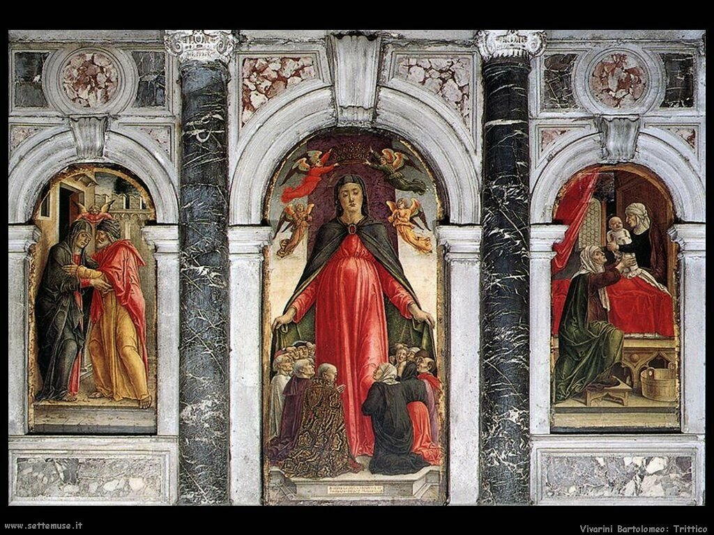 Trittico Madonna della Misericordia Vivarini Bartolomeo 