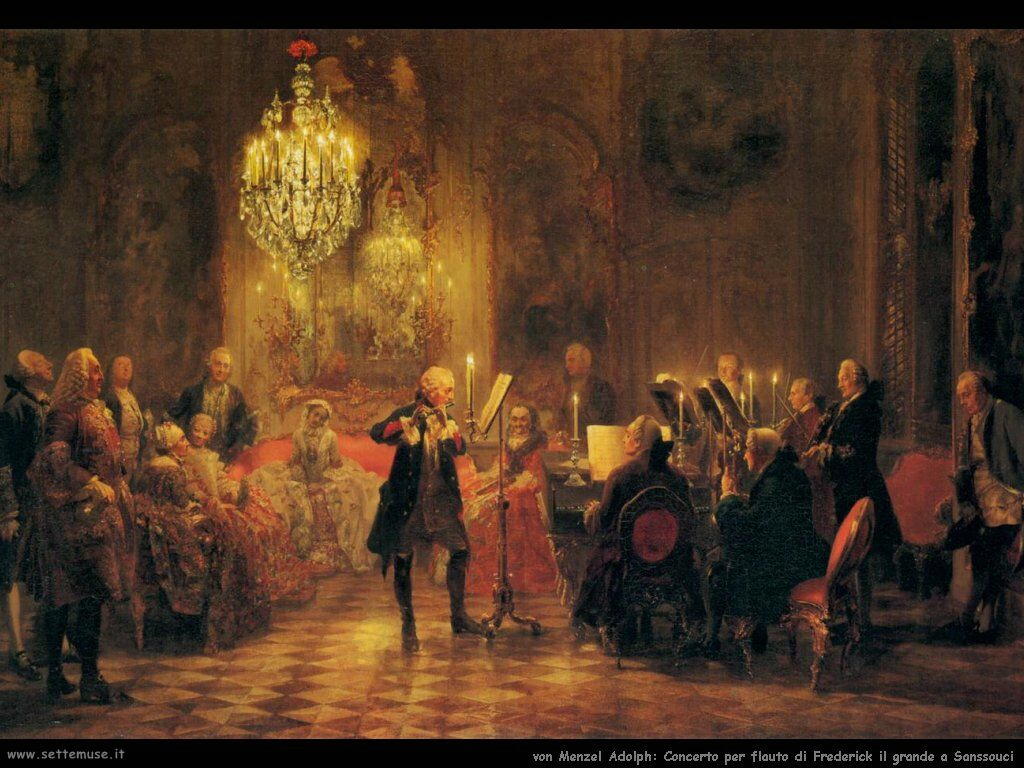 Concerto di flauto di Federico il Grande a Sanssouci Von Menzel Adolph