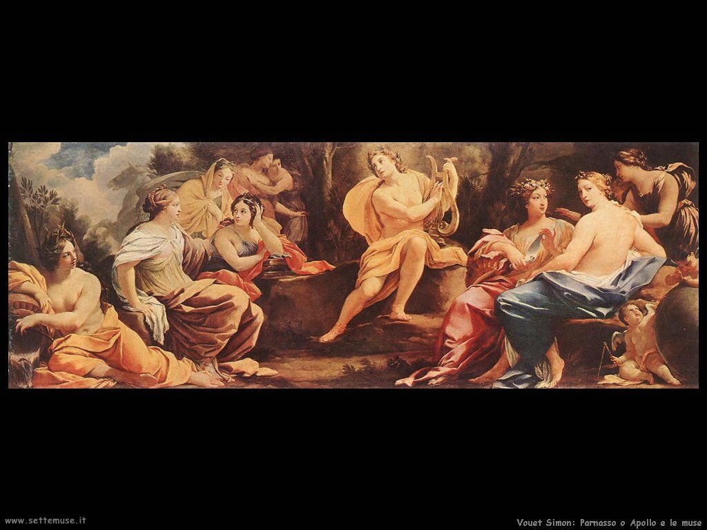 Parnassus o Apollo e le Muse Vouet Simon 