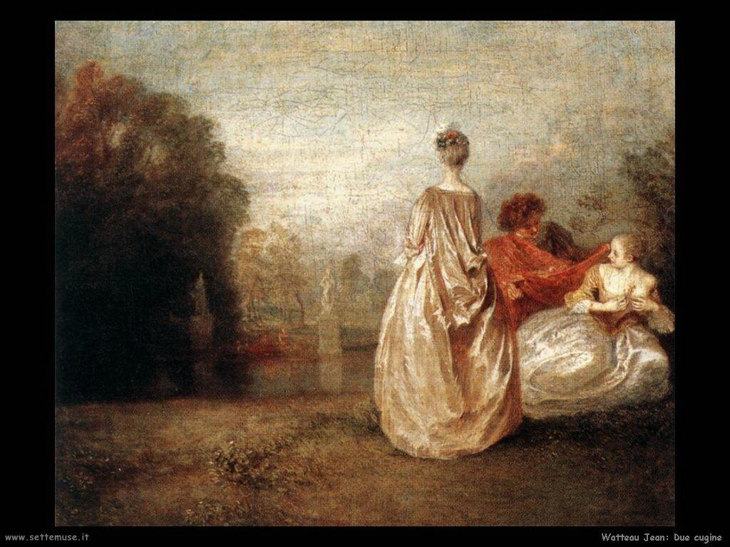 Due cugine Watteau Jean Antoine