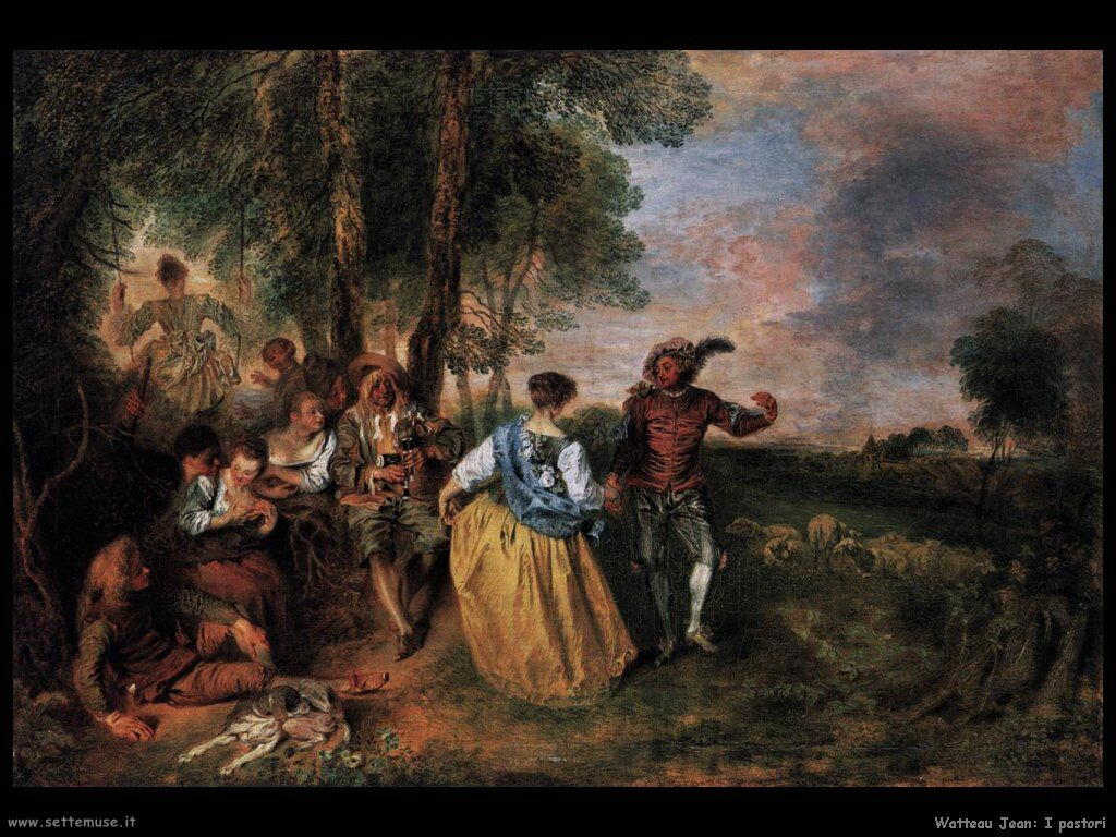 I pastorelli Watteau Jean Antoine