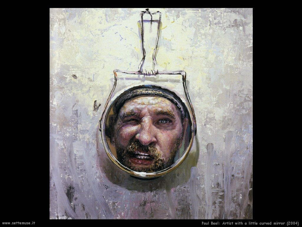 Artista con Piccolo specchio curvo (2004) Paul Beel