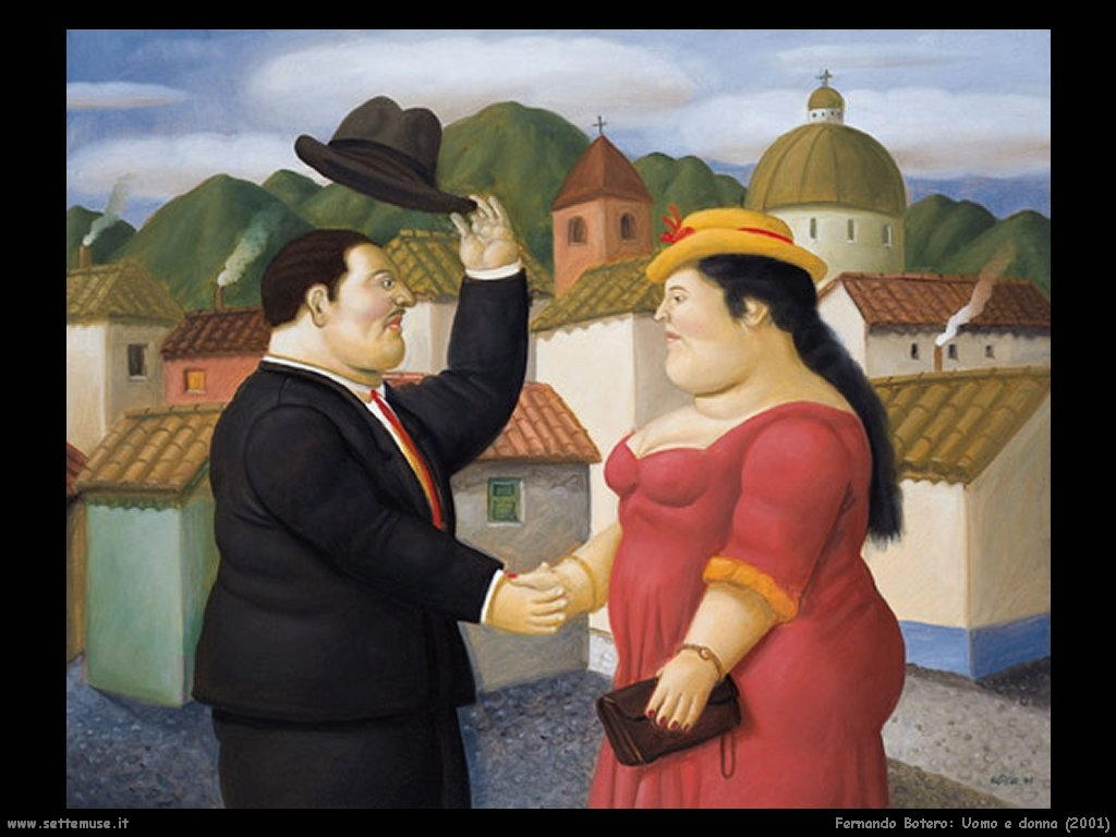 Fernando Botero_uomo_e_donna_2001 artwork