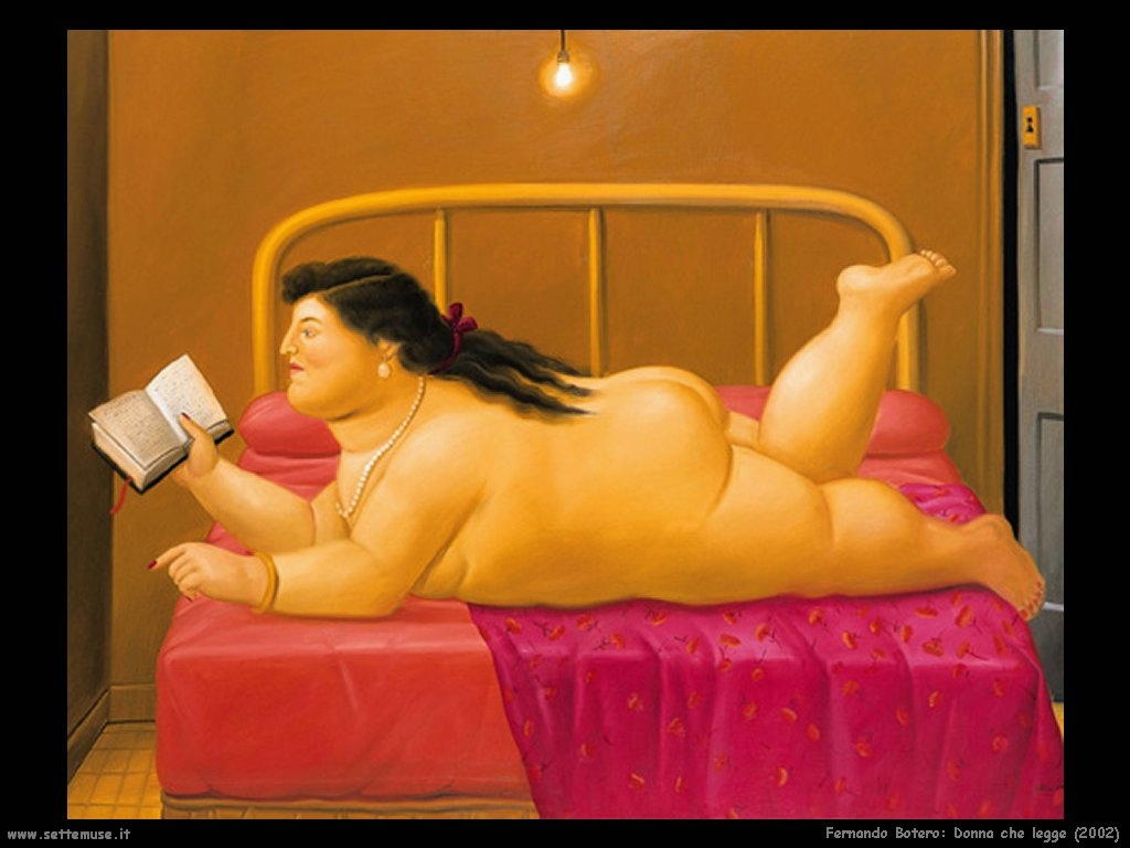 Fernando Botero_donna_che_legge_2002 artwork