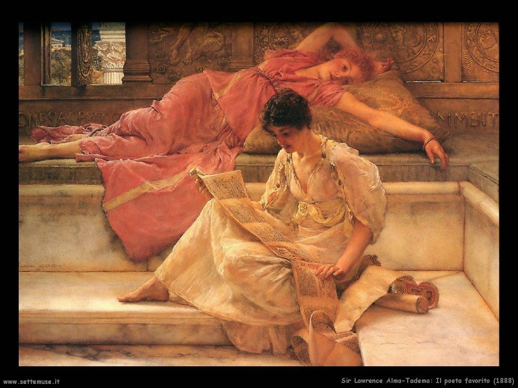 Sir Lawrence Alma-Tadema il_poeta_favorito_1888