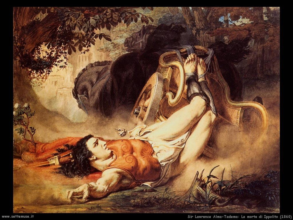 Sir Lawrence Alma-Tadema la morte di ippolito 1860