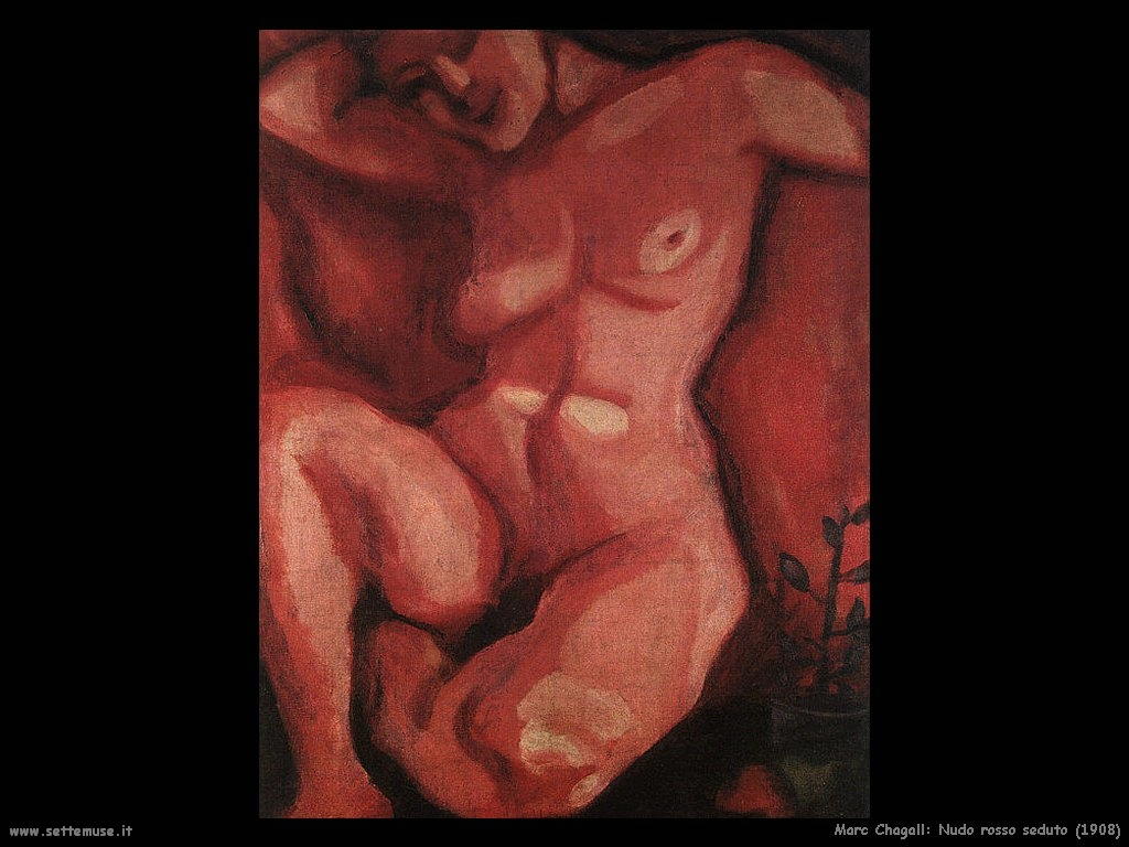 Marc Chagall_nudo_rosso_seduto_1908
