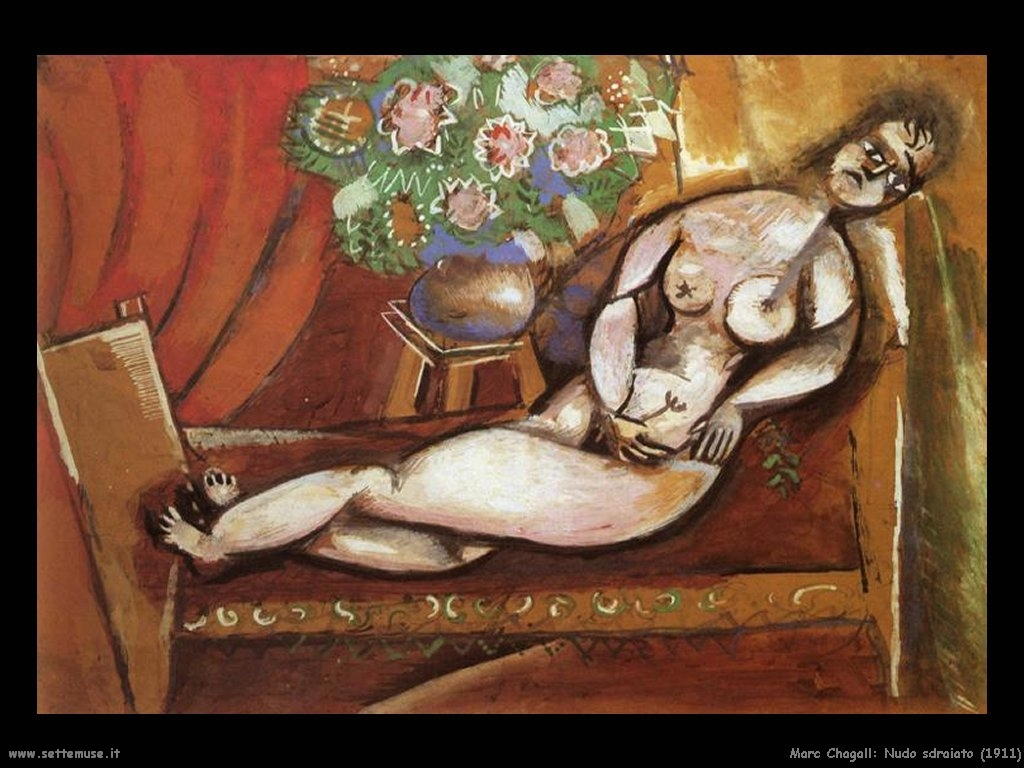 Marc Chagall nudo sdraiato 1911