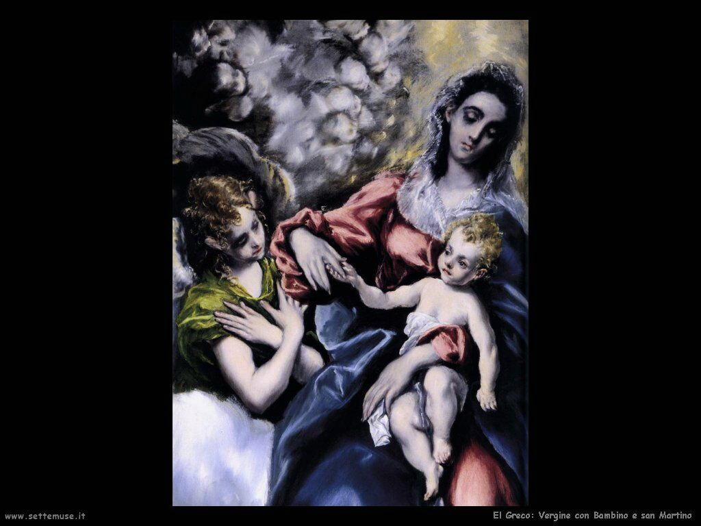 El Greco vergine bambino e san martino