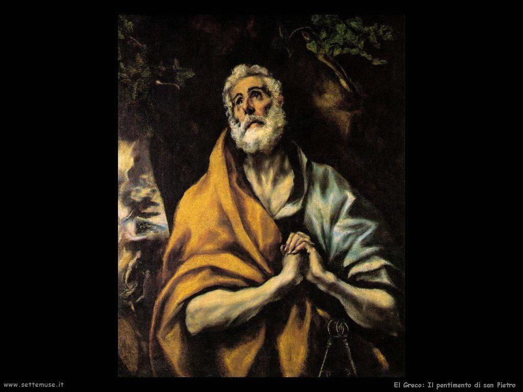 El Greco pentimento di pietro