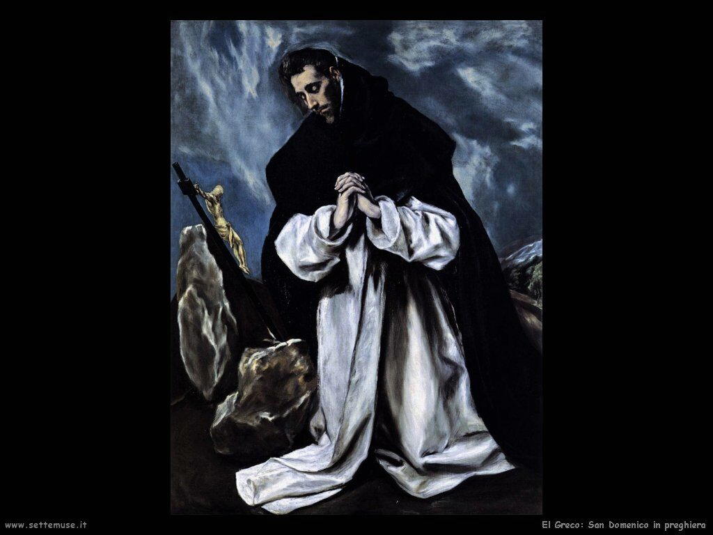 El Greco san domenico in preghiera