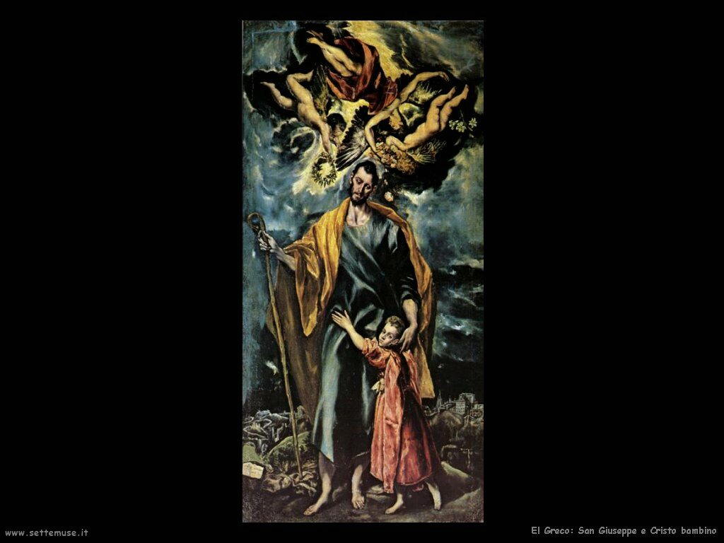 El Greco san giuseppe e cristo bambino