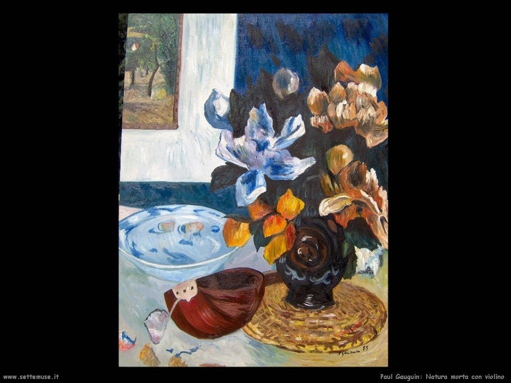 Paul Gauguin natura morta con violino