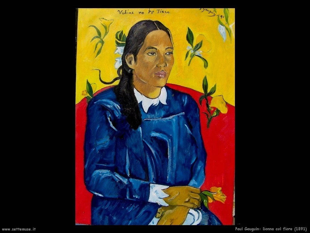 Paul Gauguin vahine no te tiare donna col fiore 1891
