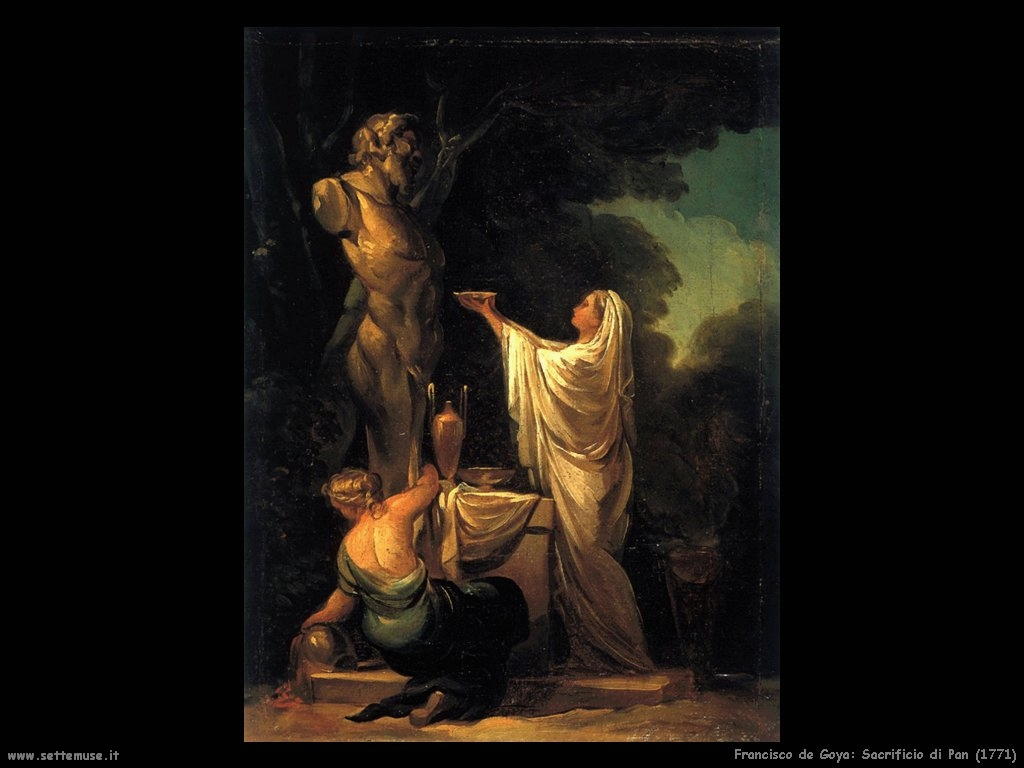 Francisco de Goya sacrificio di pan 1771