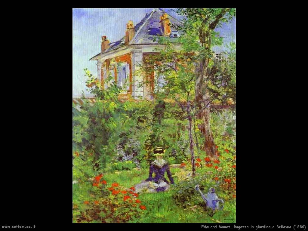 Edouard Manet_ragazza_in_giardino_a_bellevue_1880