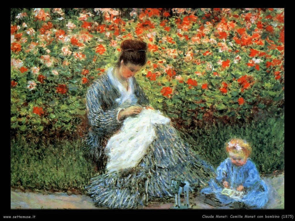 Claude Monet_camille_monet_con_bambino_1875