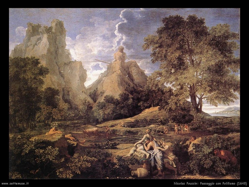 nicolas poussin paesaggio con polifemo 1648