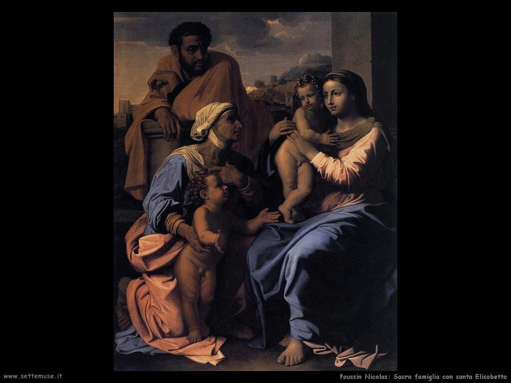 poussin nicolas Sacra famiglia con santa Elisabetta