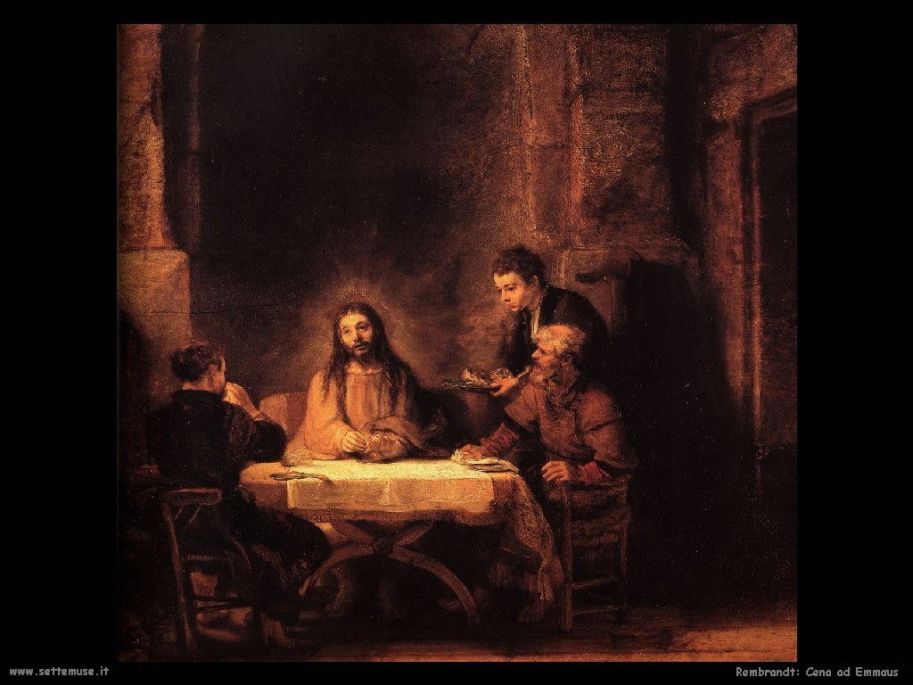 Rembrandt _Cristo a cena_a_Emmaus