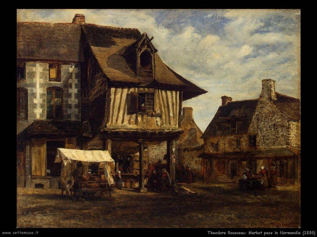 theodore rousseau market_pace_in_normandia_1830