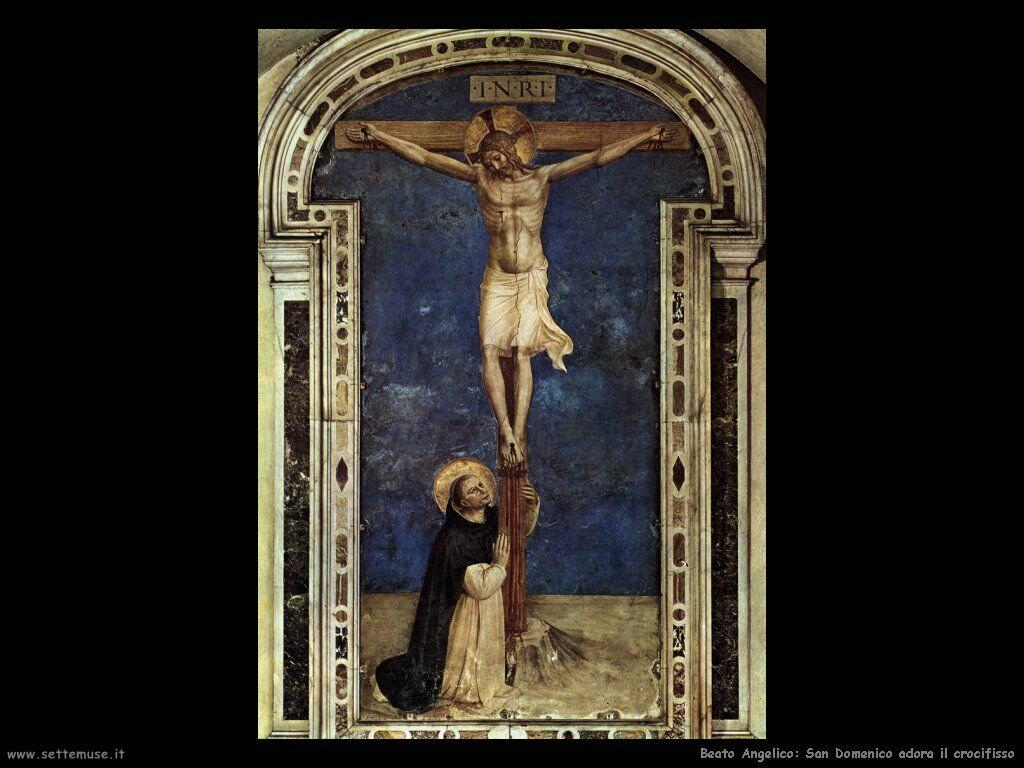 Beato Angelico San Domenico in adorazione del Cristo
