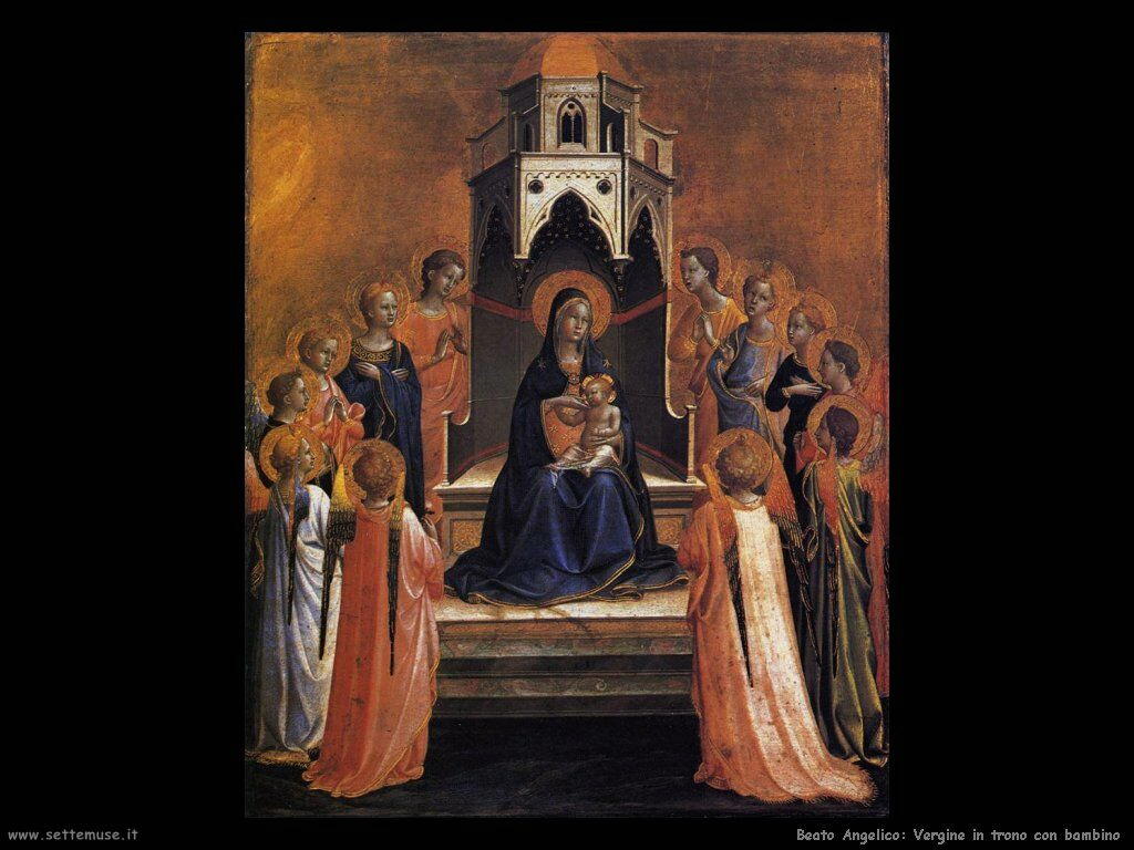 Beato Angelico Vergine in trono con bambino