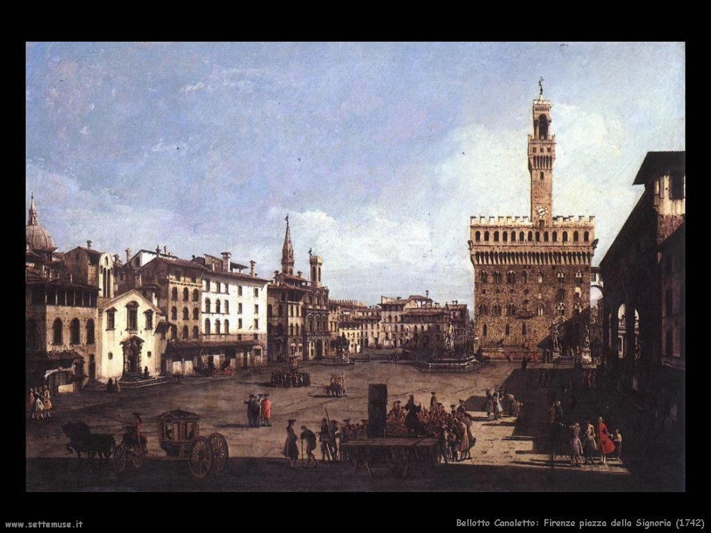Firenze piazza signoria 1742