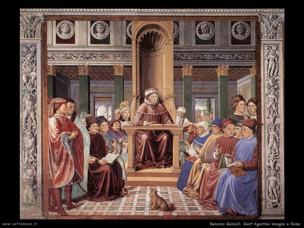 Sant'Agostino insegna a Roma