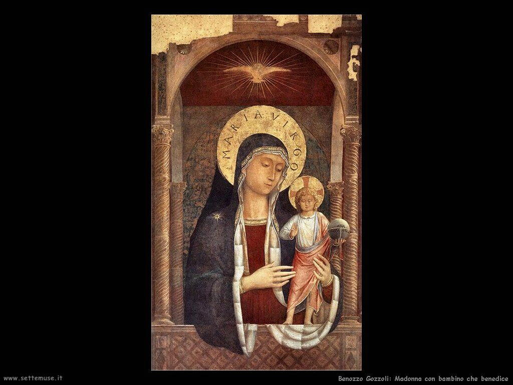 Madonna con bambino in benedizione