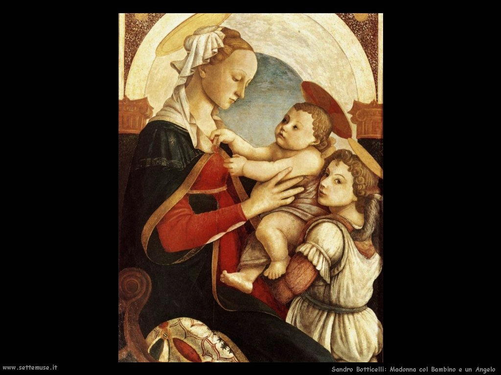 Sandro Botticelli Madonna col Bambino e angelo