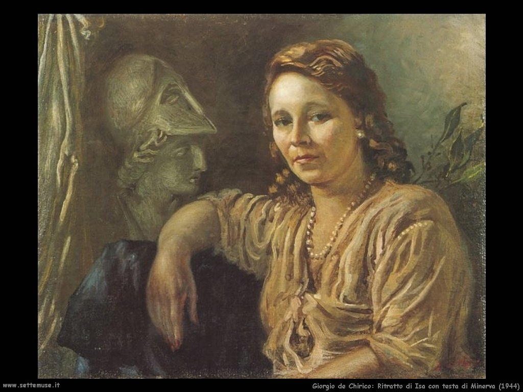 giorgio de chirico Ritratto di Isa con Minerva (1944)