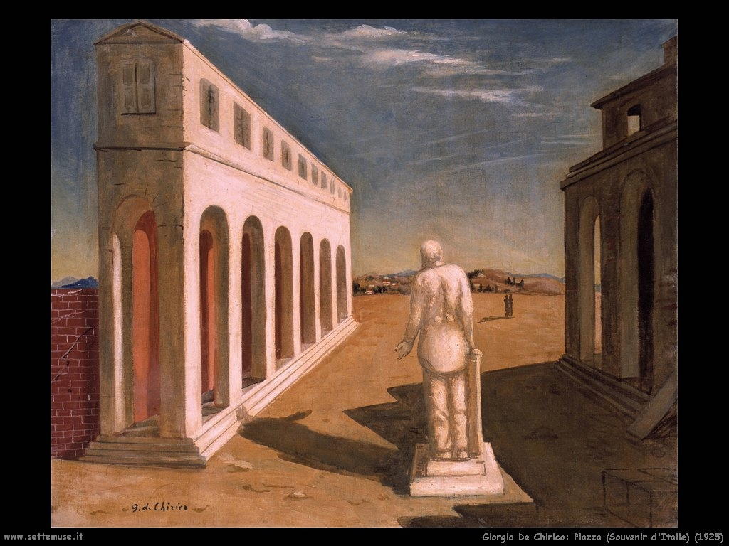 giorgio de chirico Piazza souvenir d'Italie (1925)