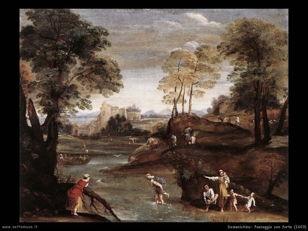 domenichino Paesaggio con forte (1603)