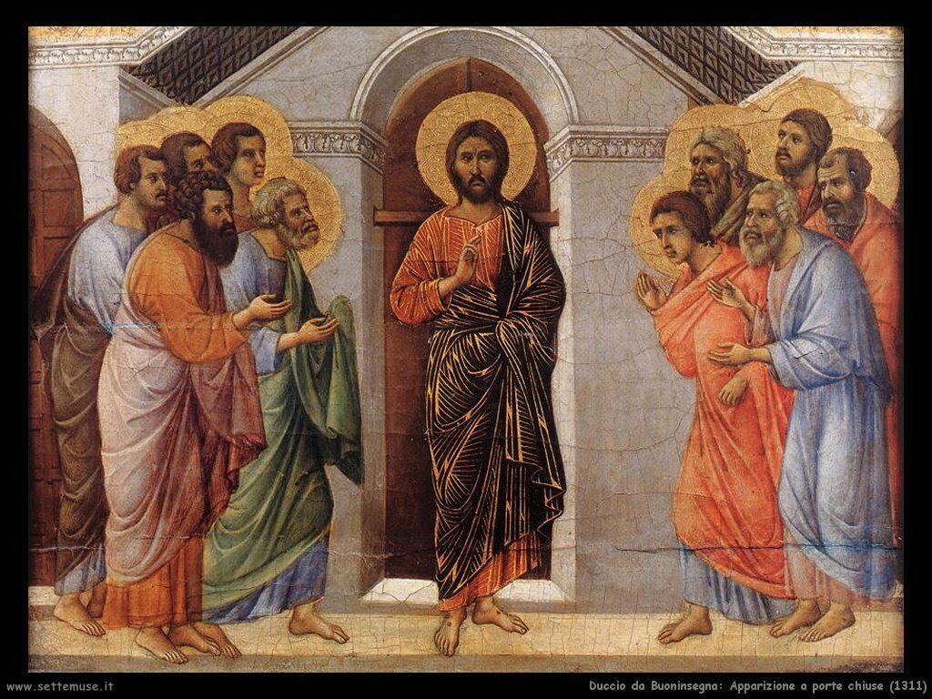 Duccio di Buoninsegna Apparizione a porte chiuse (1311)