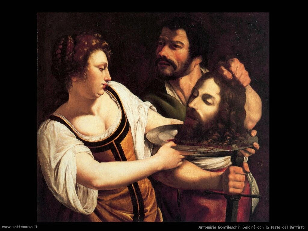 artemisia gentileschi Salomè con la testa del Battista
