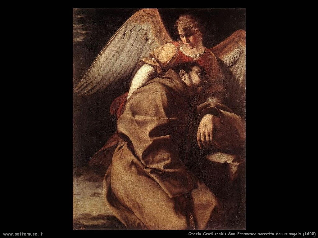 Orazio Gentileschi San Francesco sorretto da un angelo (1603)