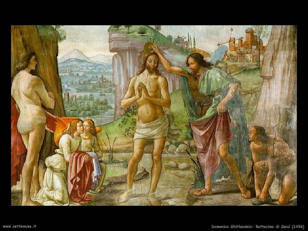 Domenico Ghirlandaio Battesimo di Gesù (1486)