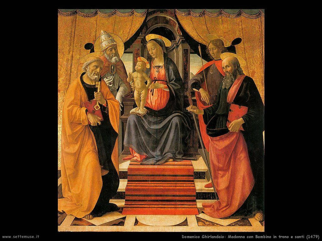 domenico ghirlandaio Madonna con bambino in trono (1479)