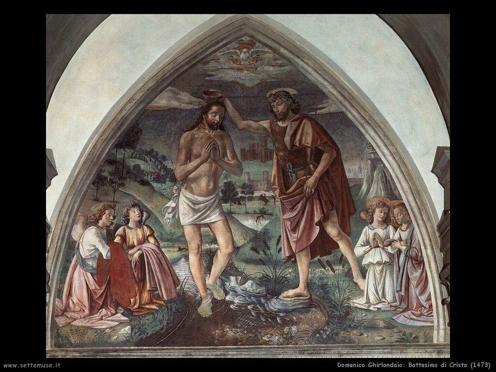 domenico ghirlandaio Battesimo di Cristo (1473)