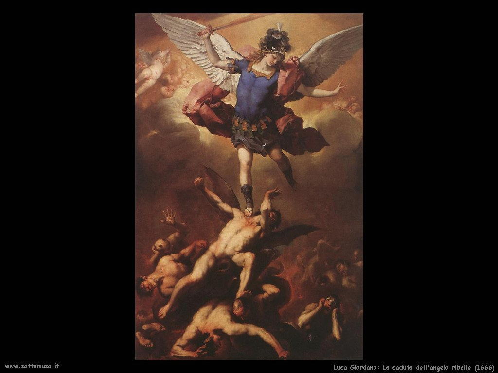 Luca Giordano La caduta dell'angelo ribelle (1666)